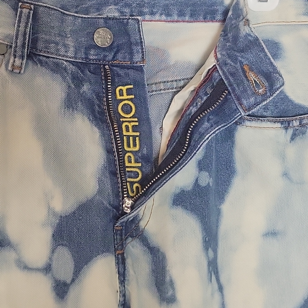 Mens Y2K Diesel Cloud Wash D Jifer Jeans RegularTapered Fit 32x27 - Picture 6 of 12